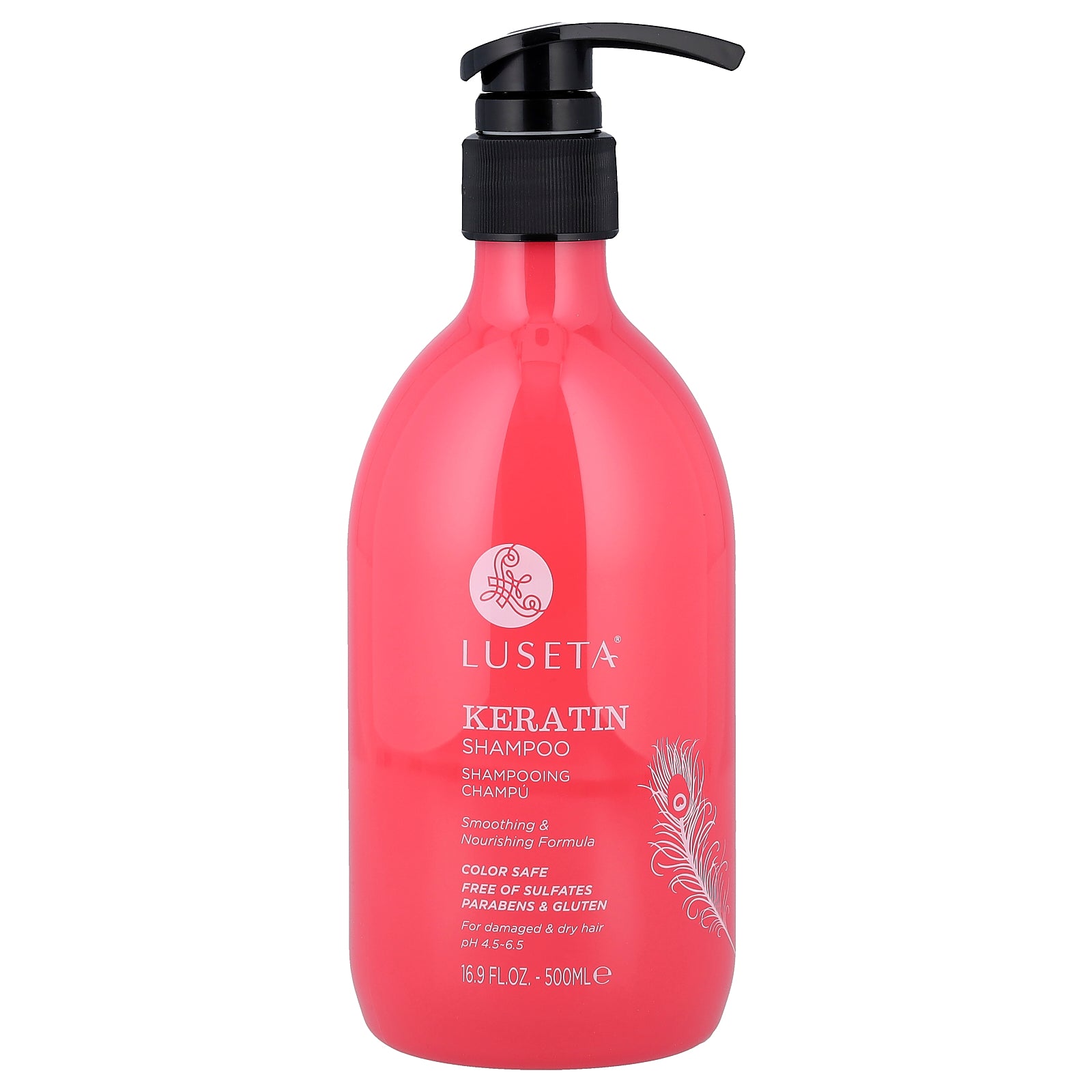 Luseta Beauty, Keratin Shampoo, For Damaged & Dry Hair, 16.9 fl oz (500 ml)
