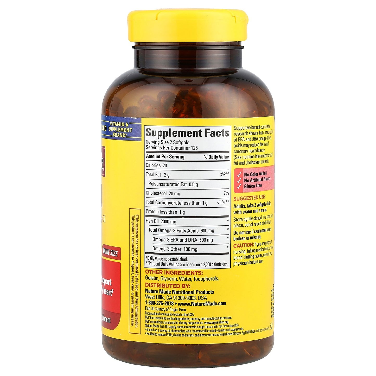 Nature Made, Fish Oil, 1,000 mg, 250 Softgels