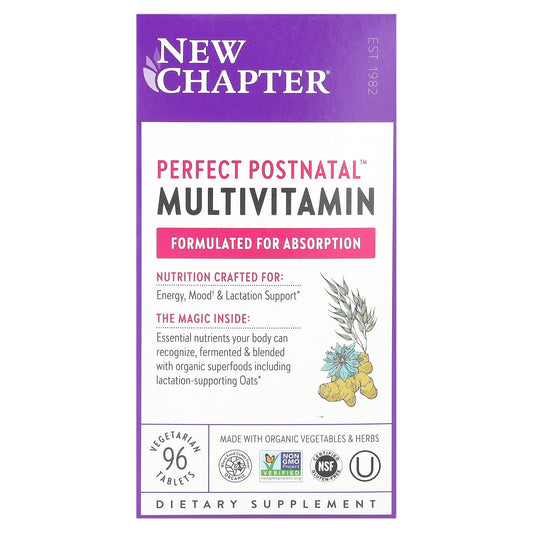 New Chapter, Perfect Postnatal Multivitamin, 96 Vegetarian Tablets