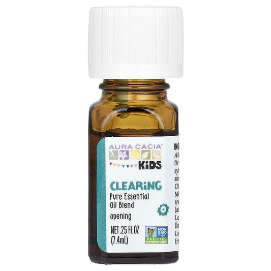 Aura Cacia, Kids, Pure Essential Oil Blend, Clearing, 0.25 fl oz (7.4 ml)