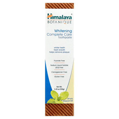 Himalaya, Botanique, Whitening Complete Care Toothpaste, Simply Peppermint, 5.29 oz (150 g)