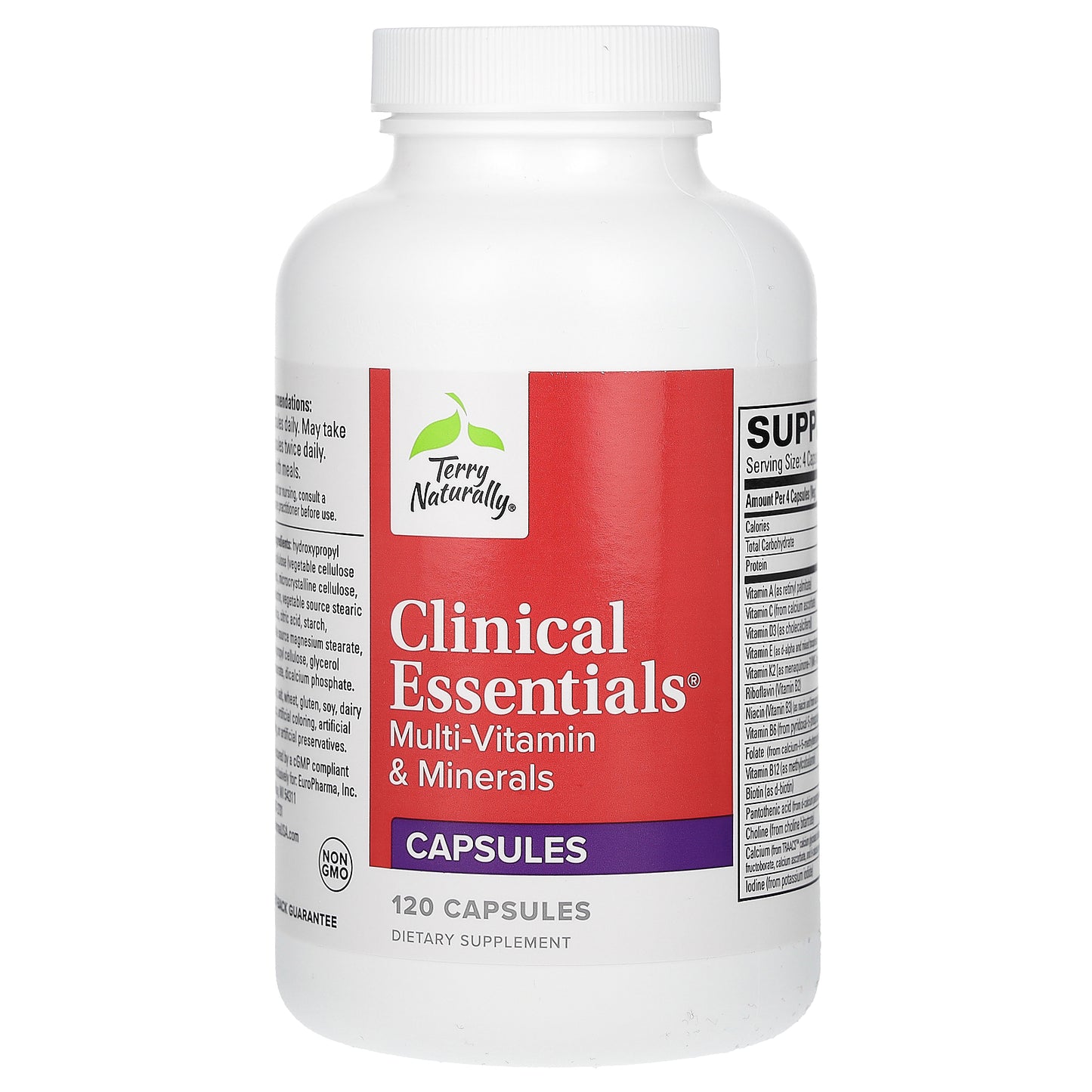 Terry Naturally, Clinical Essentials, Multi-Vitamin & Minerals, 120 Capsules