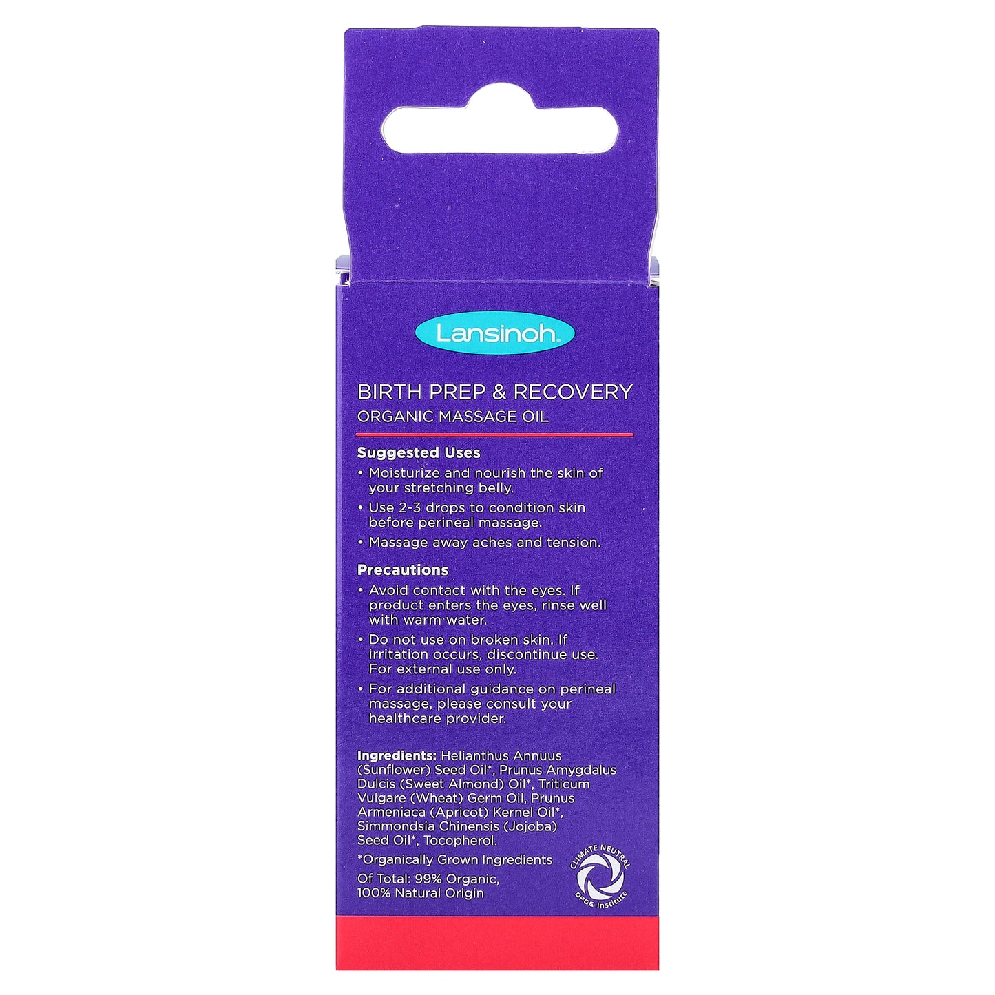 Lansinoh, Birth Prep & Recovery, Organic Massage Oil, 1.7 fl oz (50 ml)