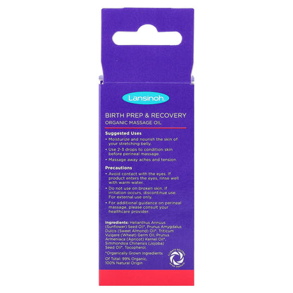 Lansinoh, Birth Prep & Recovery, Organic Massage Oil, 1.7 fl oz (50 ml)