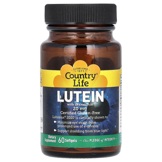 Country Life, Lutein with Zeaxanthin, 20 mg, 60 Softgels