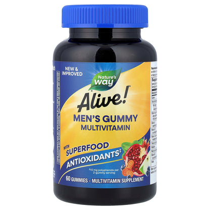 Nature's Way, Alive!® Men's Gummy Multivitamin, Fruit, 60 Gummies