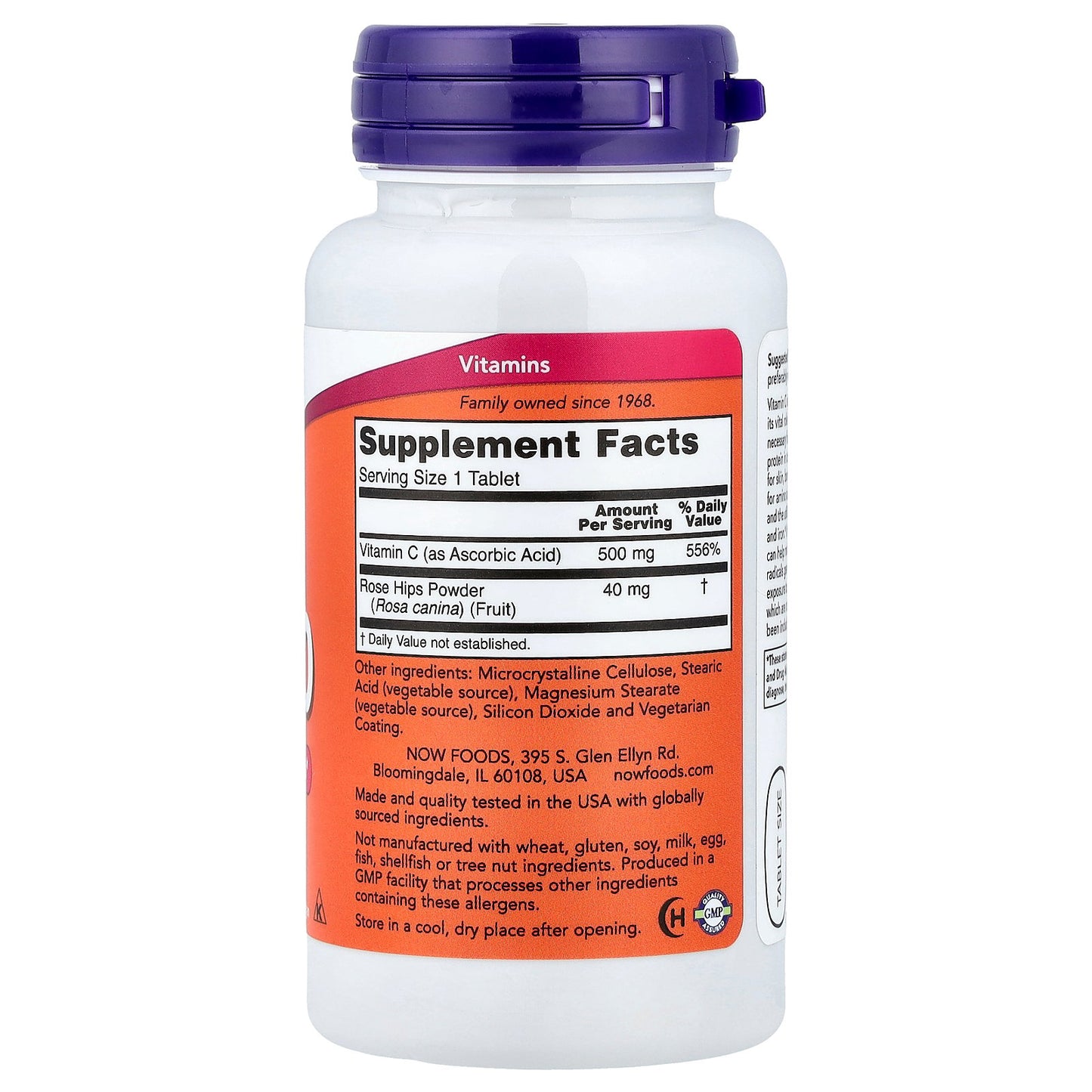 NOW Foods, C-500 With Rose Hips, 100 Tablets