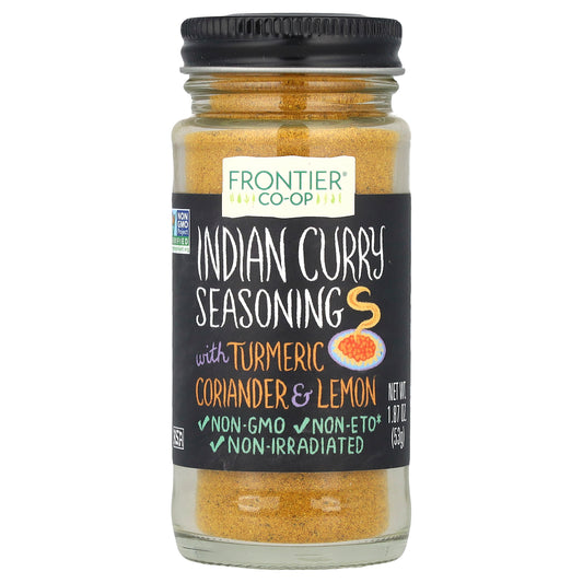 Frontier Co-op, Indian Curry Seasoning with Turmeric Coriander & Lemon, 1.87 oz (53 g)