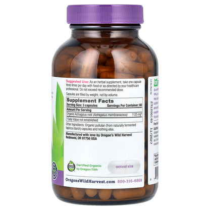 Oregon's Wild Harvest, Organic Astragalus, 180 Organic Vegan Capsules (375 mg per Capsule)