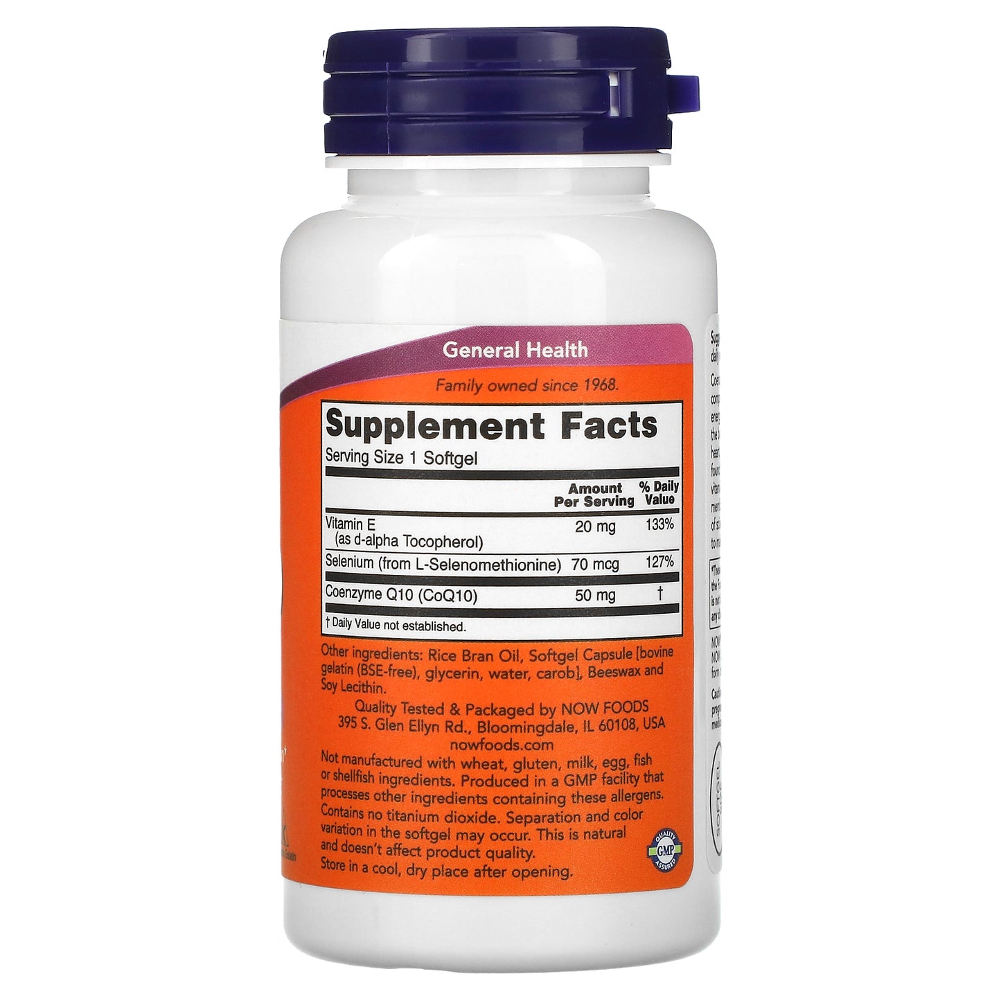 NOW Foods, CoQ10, 50 mg, 100 Softgels