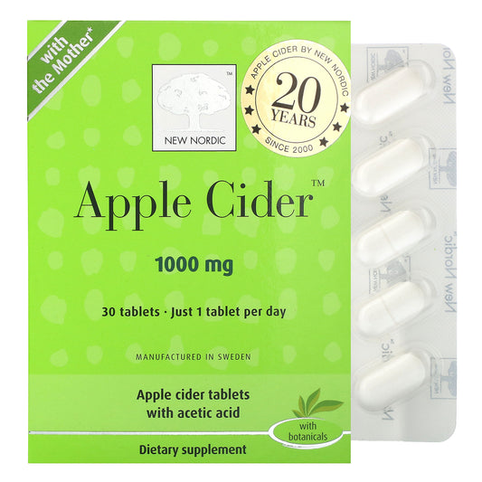 New Nordic, Apple Cider, 1,000 mg, 30 Tablets