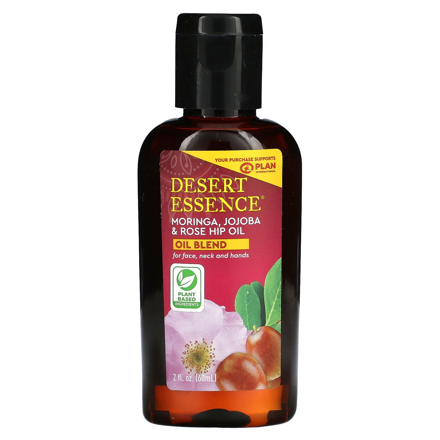 Desert Essence, Moringa, Jojoba & Rose Hip Oil, 2 fl oz (60 ml)