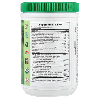 NaturesPlus, Organic Ultra Juice Green® Powder, 0.66 lb (300 g)