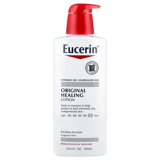 Eucerin, Original Healing Lotion, Fragrance Free, 16.9 fl oz (500 ml)
