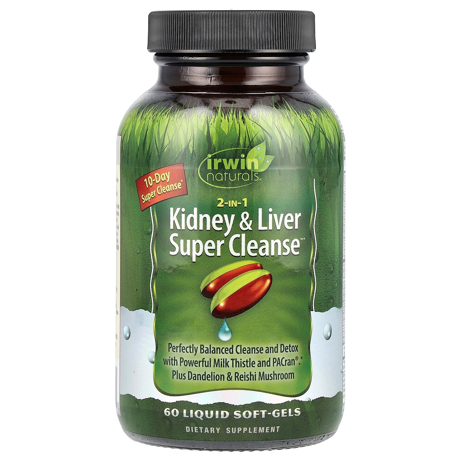 Irwin Naturals, 2-In-1 Kidney & Liver Super Cleanse™, 60 Liquid Soft-Gels