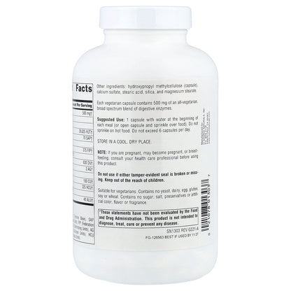 Source Naturals, Daily Essential Enzymes®, 240 Vegetarian Capsules