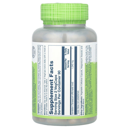 Solaray, True Herbs, Dandelion, 180 VegCaps (520 mg per Capsule)