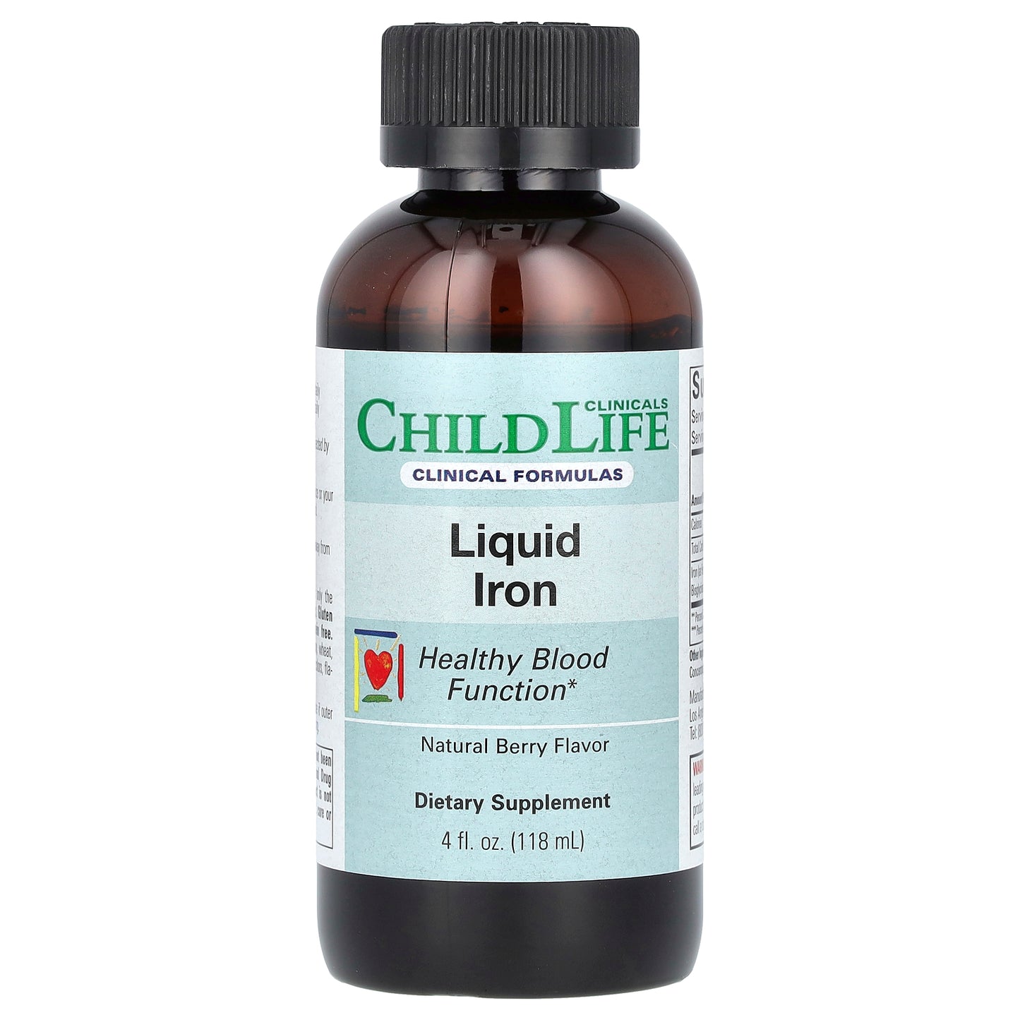 ChildLife Clinicals, Liquid Iron, Natural Berry, 4 fl oz (118 ml)