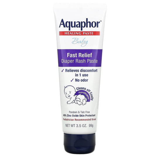 Aquaphor, Baby, Healing Paste, Fast Relief Diaper Rash Paste, 3.5 oz (99 g)