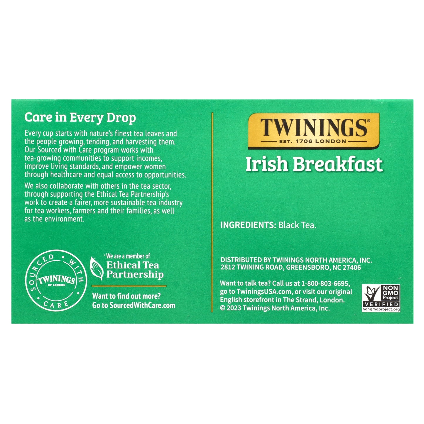 Twinings, Pure Black Tea, Irish Breakfast, 50 Tea Bags, 3.53 oz (100 g)