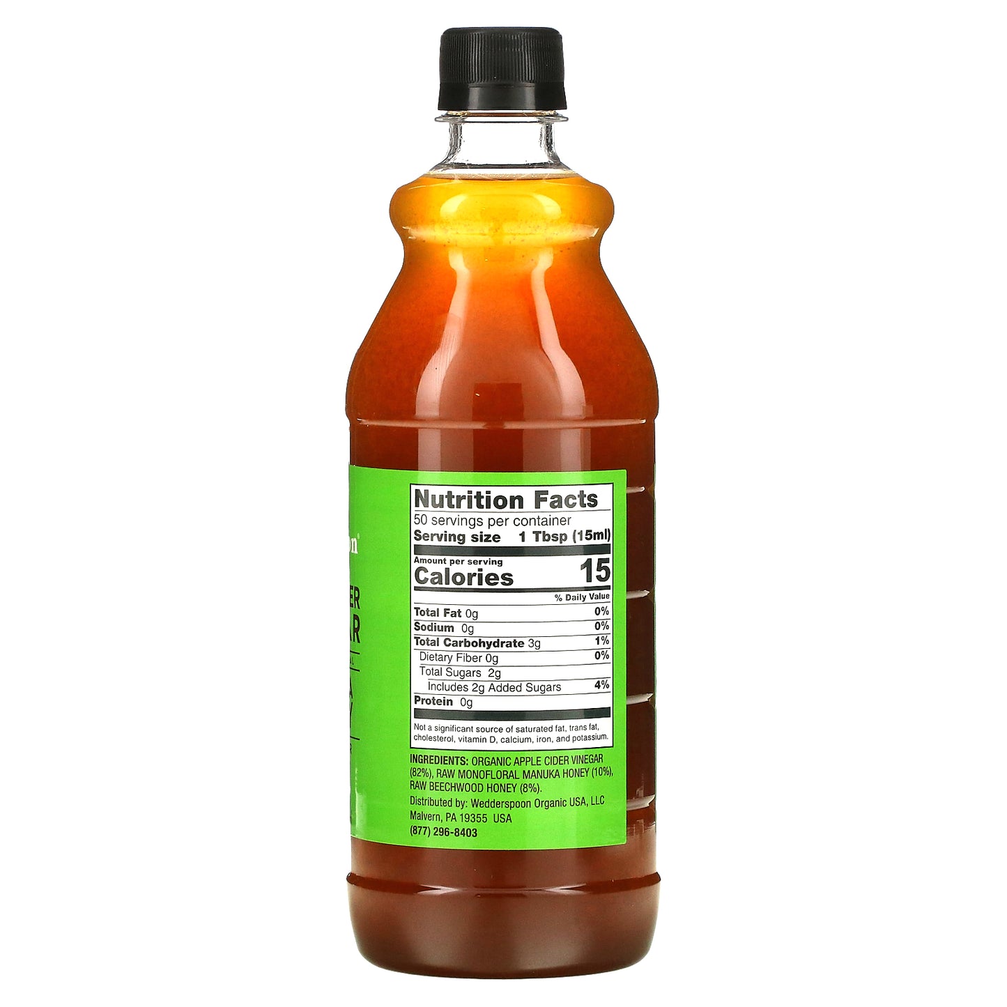 Wedderspoon, Raw Apple Cider Vinegar with Monofloral Manuka Honey, 25 fl oz (750 ml)