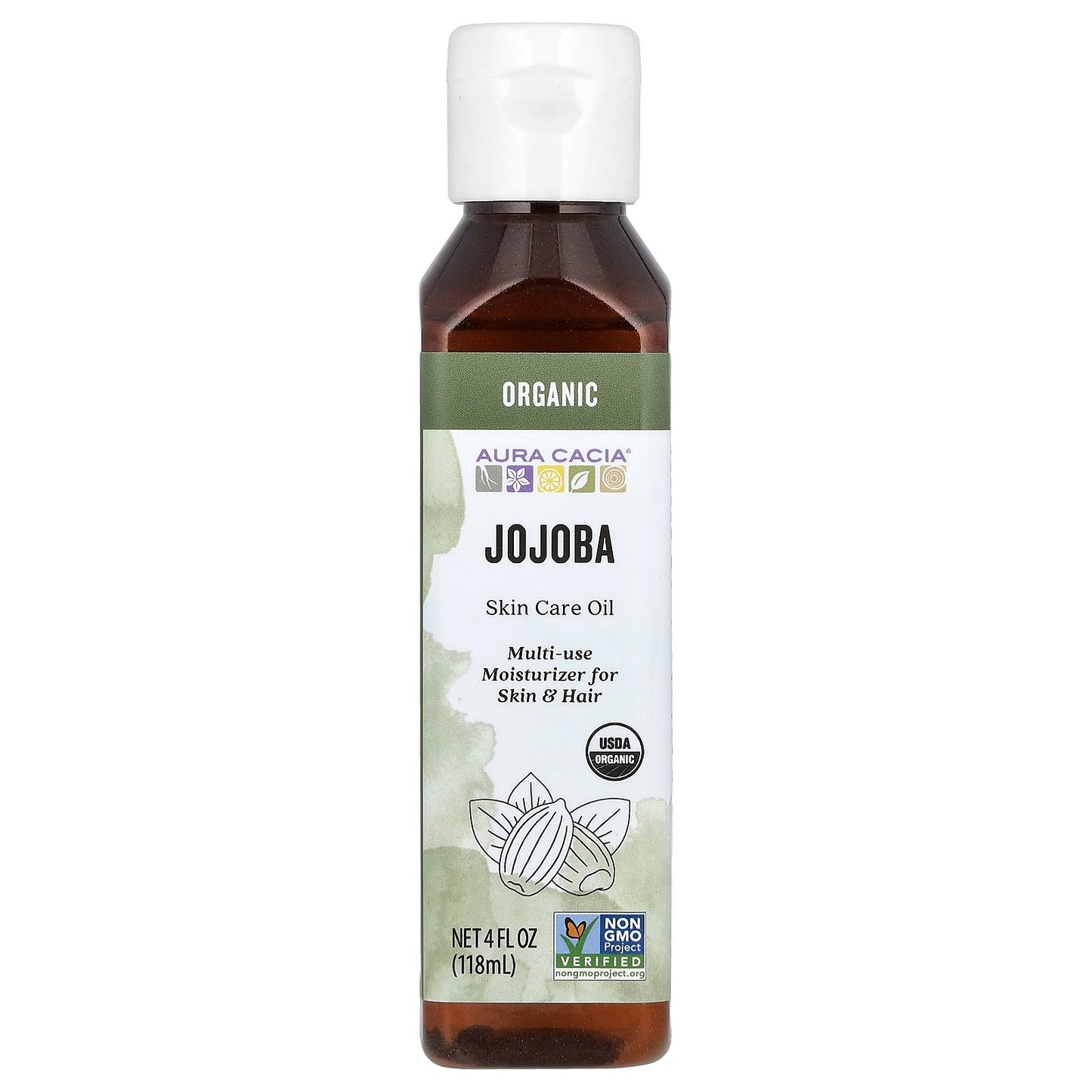 Aura Cacia, Organic, Skin Care Oil, Jojoba, 4 fl oz (118 ml)