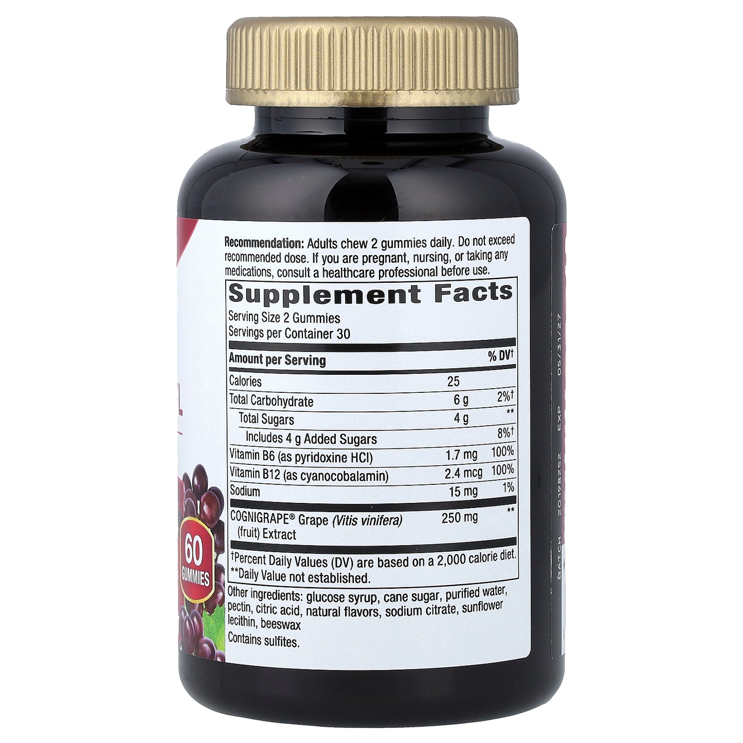 Nature's Way, Brain Fuel Gummy, Grape, 60 Gummies