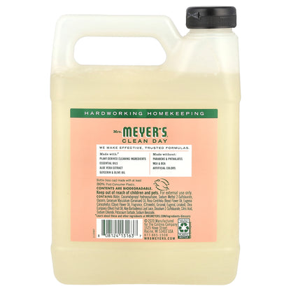 Mrs. Meyers Clean Day, Hand Soap Refill, Geranium, 33 fl oz (975 ml)