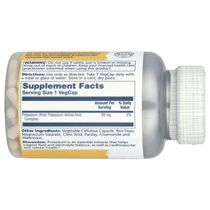 Solaray, Potassium, 99 mg, 200 VegCaps