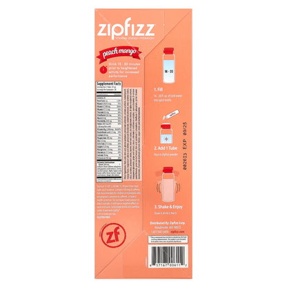 Zipfizz, Energy Drink Mix, Peach Mango, 20 Tubes, 0.39 oz (11 g) Each