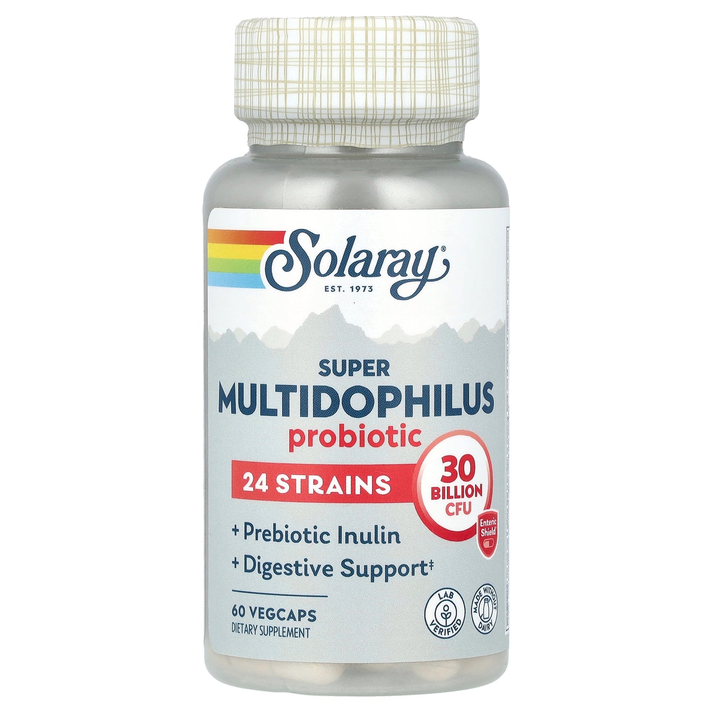 Solaray, Super Multidophilus Probiotic , 30 Billion CFU, 60 VegCaps (15 Billion CFU per Capsule)