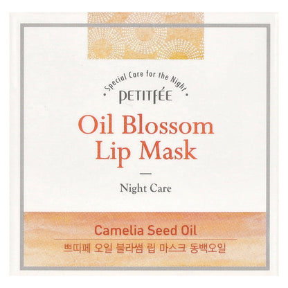 Petitfee, Oil Blossom Lip Mask, Camelia Seed Oil, 15 g