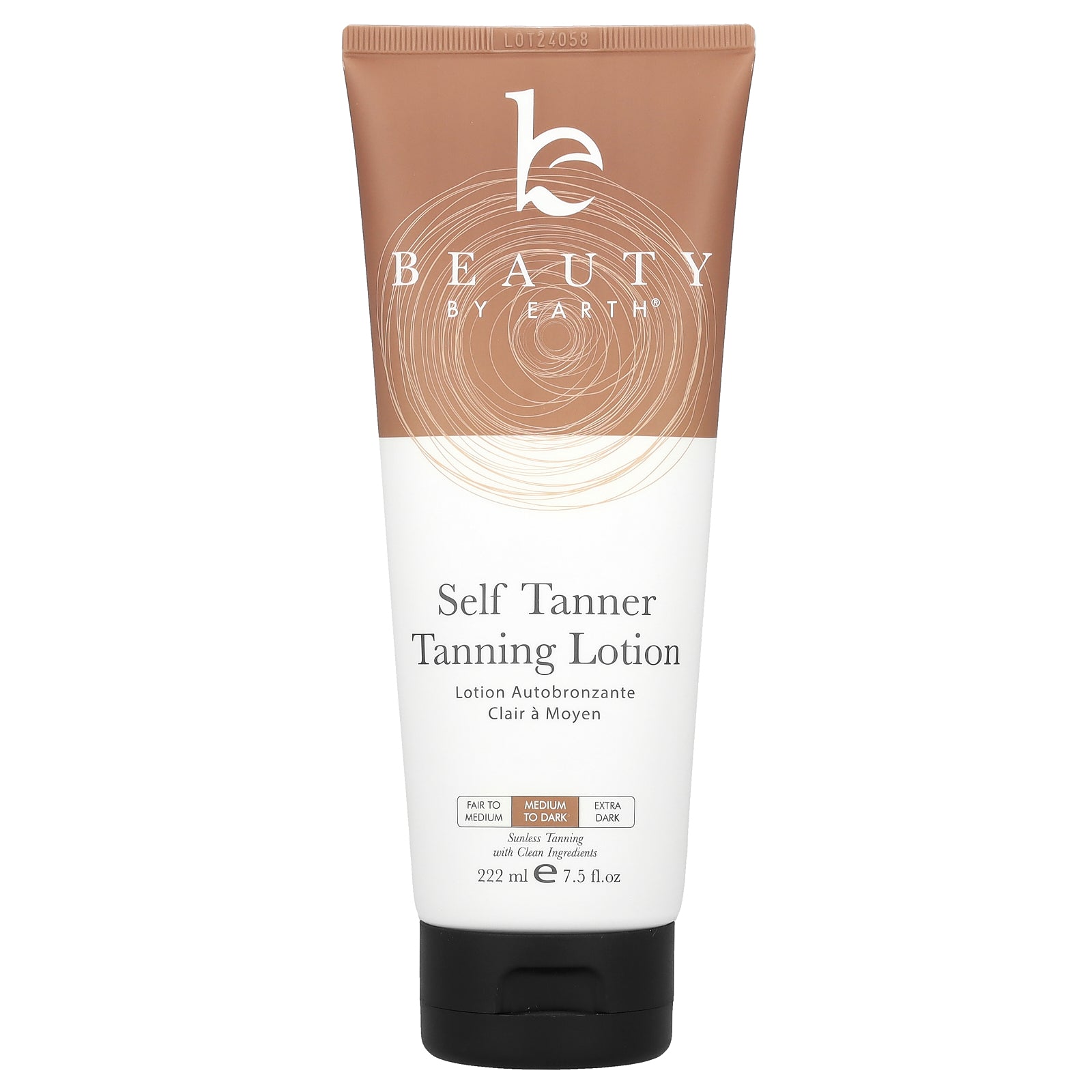 Beauty By Earth, Self Tanner Tanning Lotion, Medium to Dark, 7.5 fl oz (222 ml)