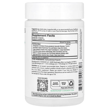 Codeage, Polyphenols Broad Spectrum+, 120 Capsules