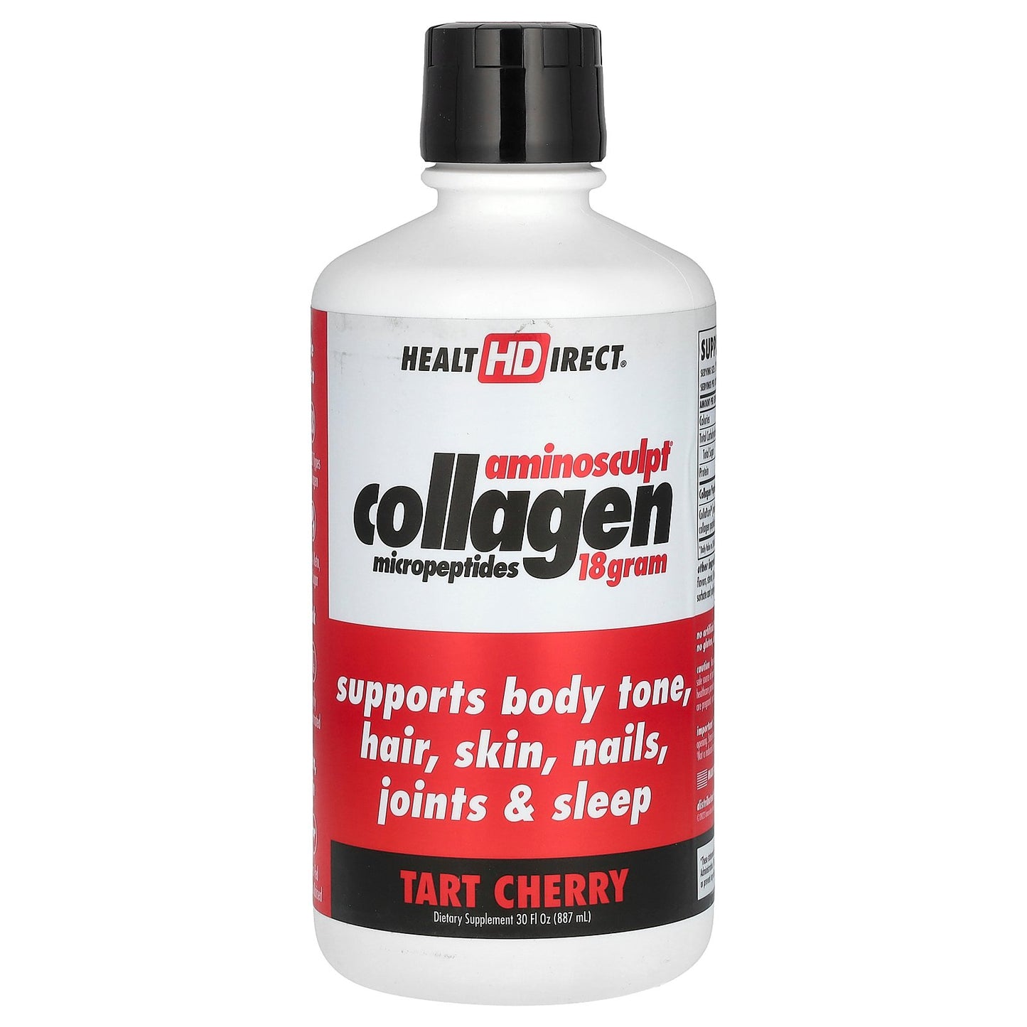 Health Direct, AminoSculpt® Collagen Micropeptides, Tart Cherry, 18 g, 30 fl oz (887 ml)