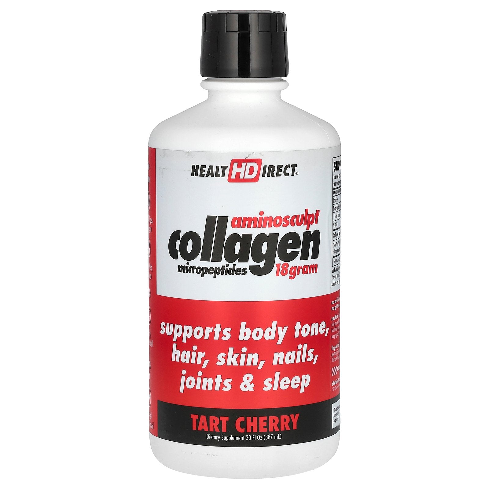 Health Direct, AminoSculpt® Collagen Micropeptides, Tart Cherry, 18 g, 30 fl oz (887 ml)