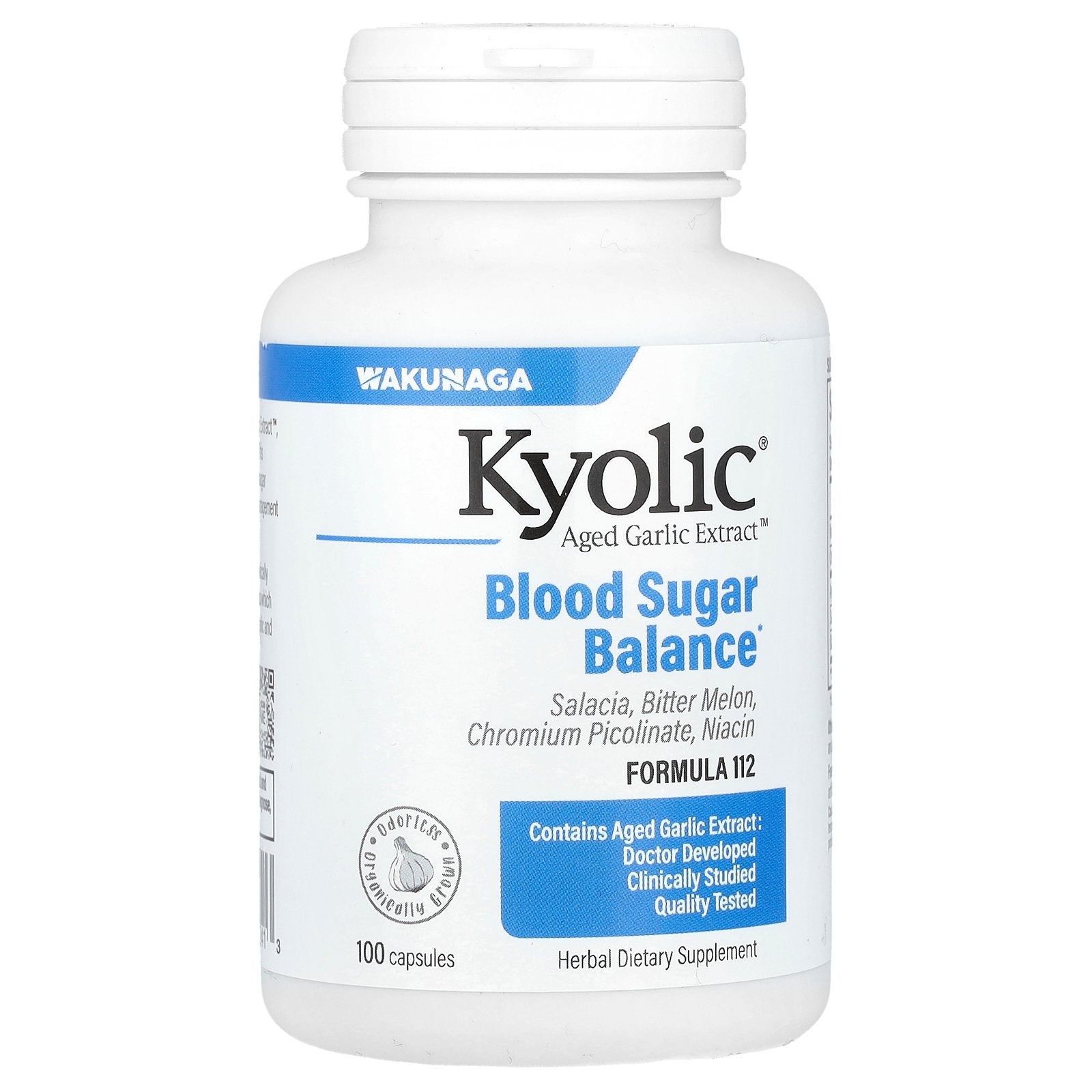 Kyolic, Aged Garlic Extract™, Blood Sugar Balance, Formula 112, 100 Capsules