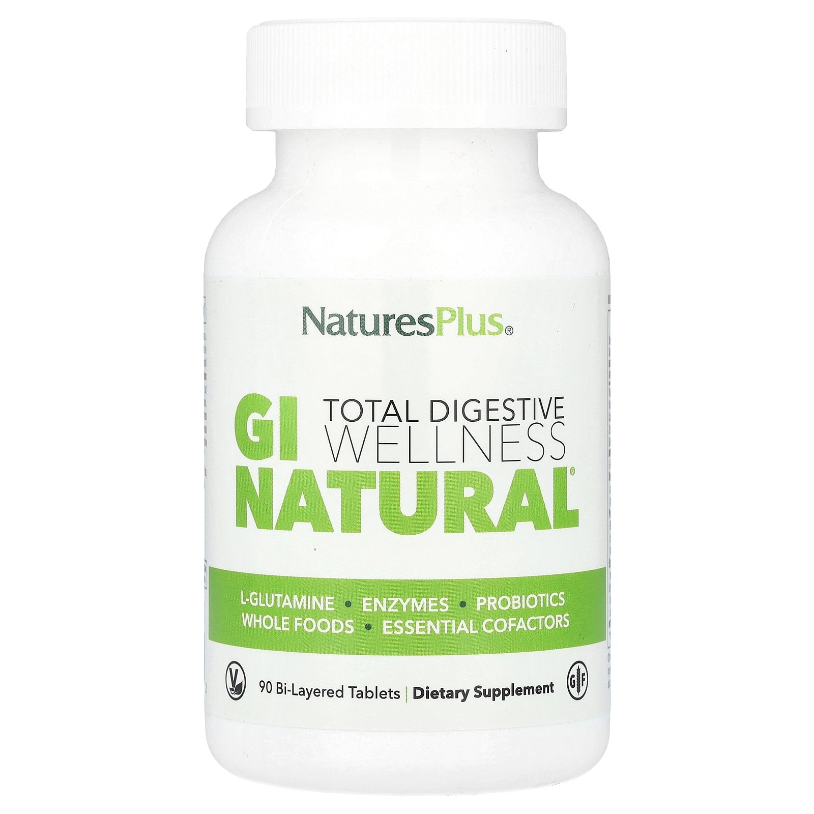 NaturesPlus, Total Digestive Wellness, GI Natural®, 90 Bi-Layered Tablets