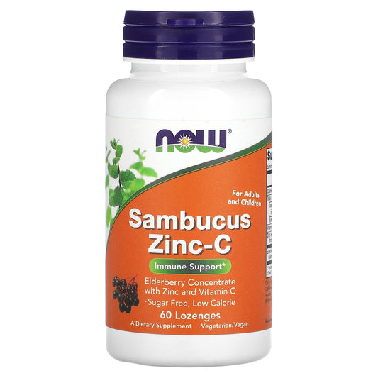 NOW Foods, Sambucus Zinc-C, 60 Lozenges