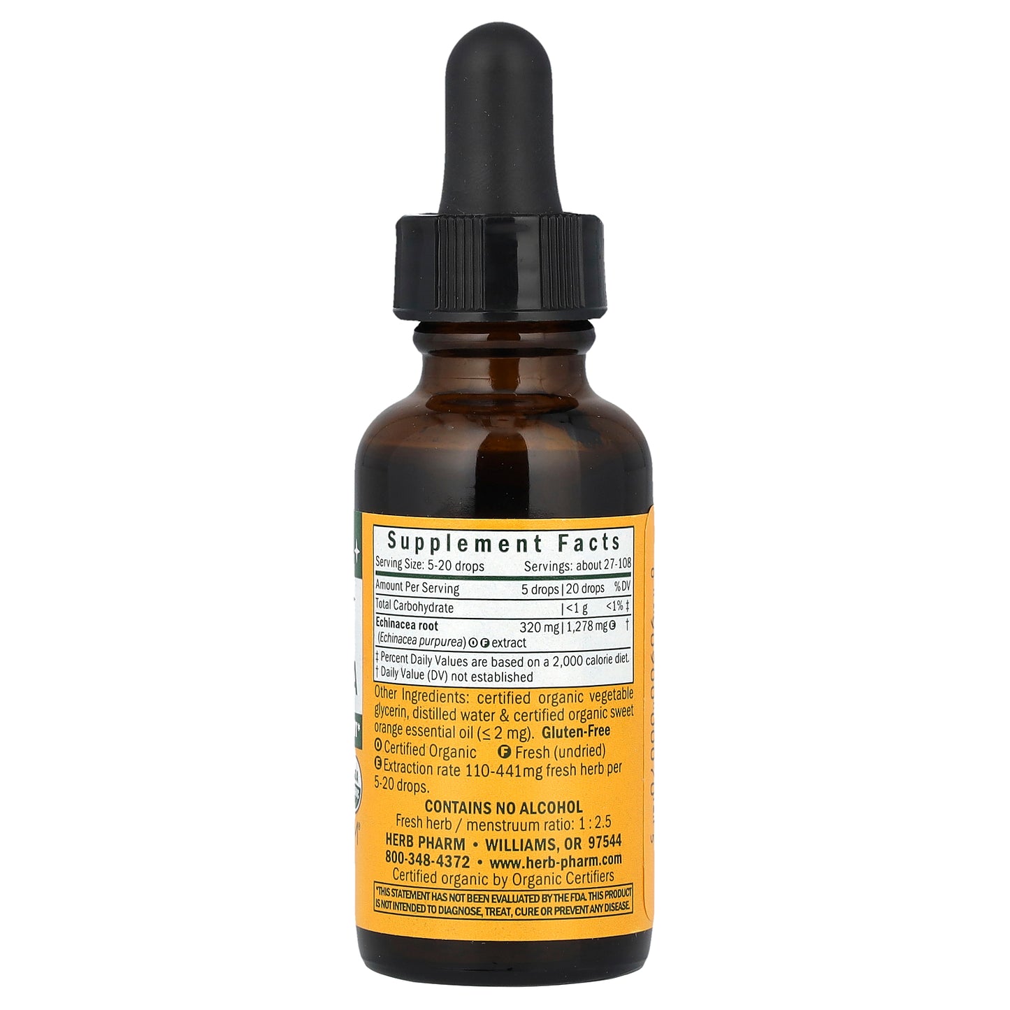 Herb Pharm, Kids Echinacea, Alcohol Free, Orange, 1 fl oz (30 ml)