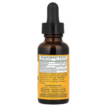 Herb Pharm, Kids Echinacea, Alcohol Free, Orange, 1 fl oz (30 ml)