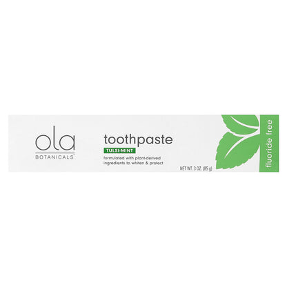 Dr. Mercola, Ola Botanicals, Toothpaste, Fluoride Free, Tulsi Mint, 3 oz (85 g)