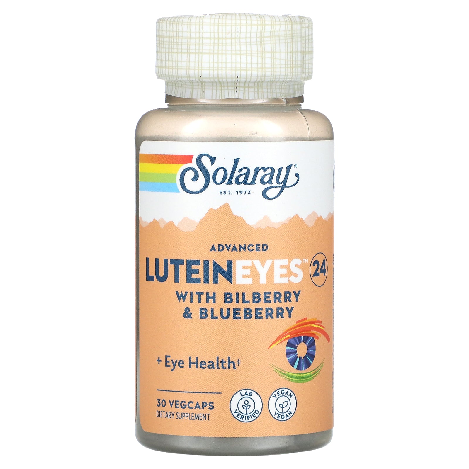 Solaray, Advanced Lutein Eyes 24 with Bilberry & Blueberry, 30 VegCaps