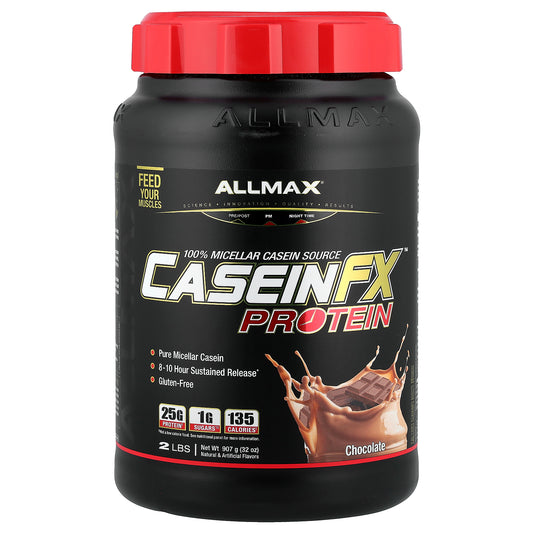 ALLMAX, Casein-FX™, 100% Casein Micellar Source Protein, Chocolate, 2 lbs (907 g)