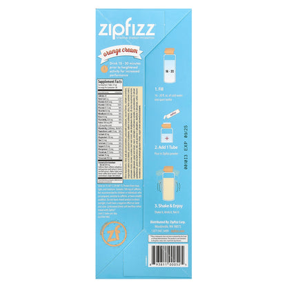 Zipfizz, Energy Drink Mix, Orange Cream, 20 Tubes, 0.39 oz (11 g) Each