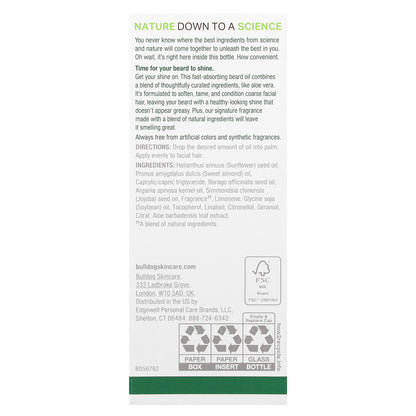 Bulldog Skincare For Men, Original Beard Oil, 1 fl oz (30 ml)