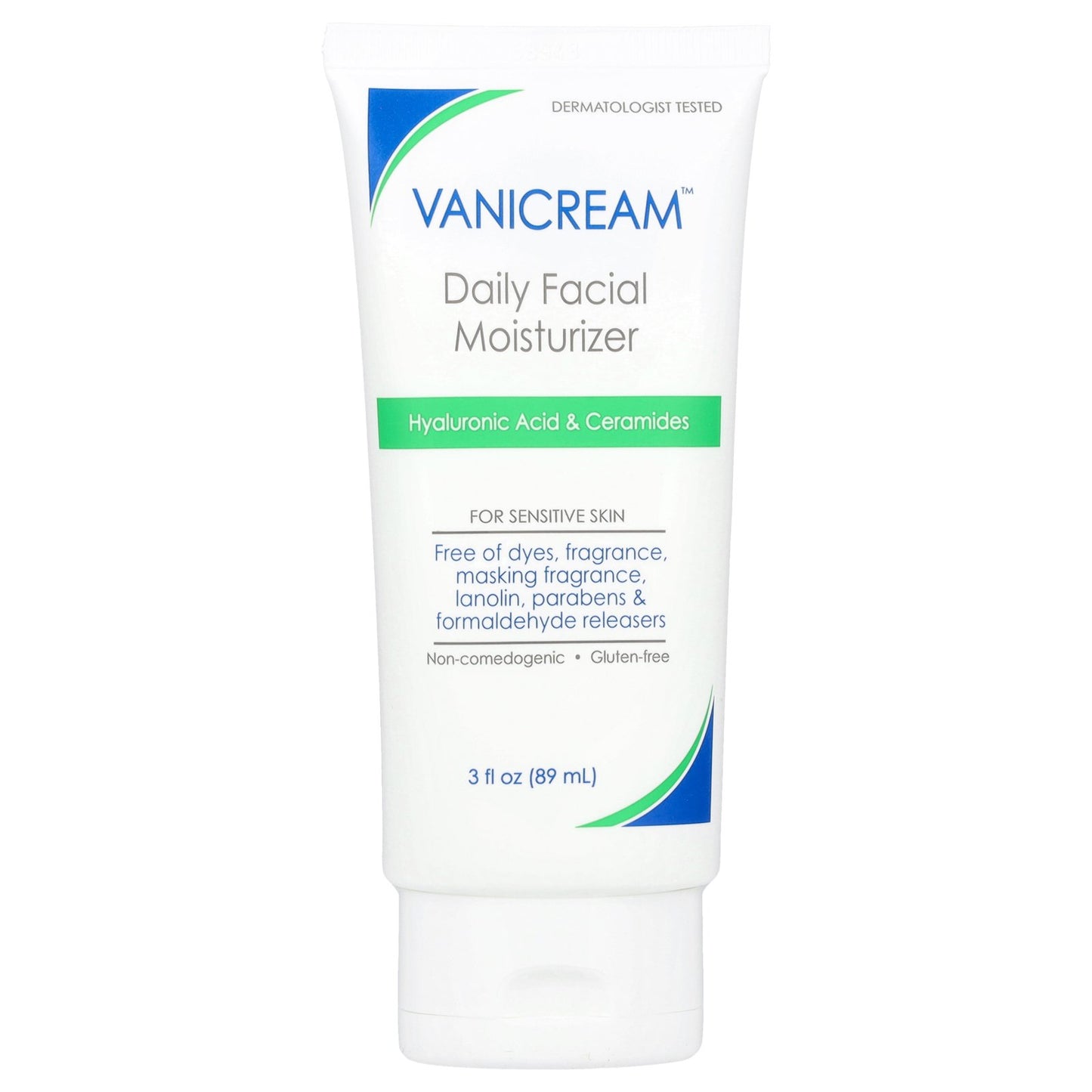 Vanicream, Daily Facial Moisturizer For Sensitive Skin, Fragrance Free, 3 fl oz (89 ml)