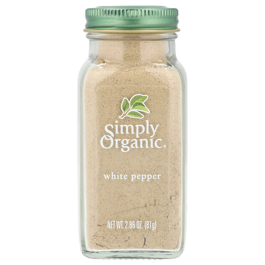 Simply Organic, White Pepper, 2.86 oz (81 g)