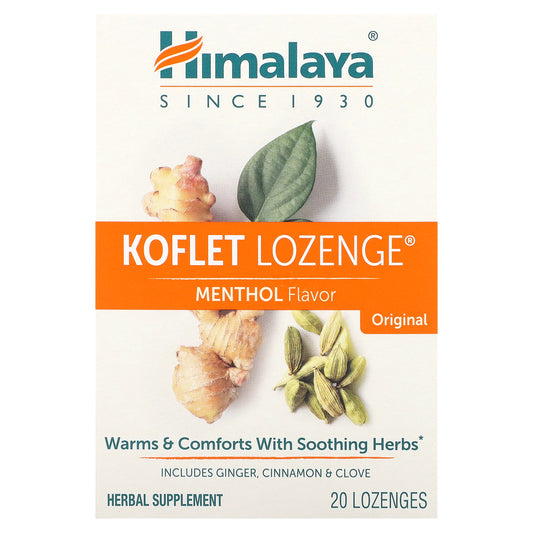 Himalaya, Koflet Lozenge, Original, Menthol, 20 Lozenges