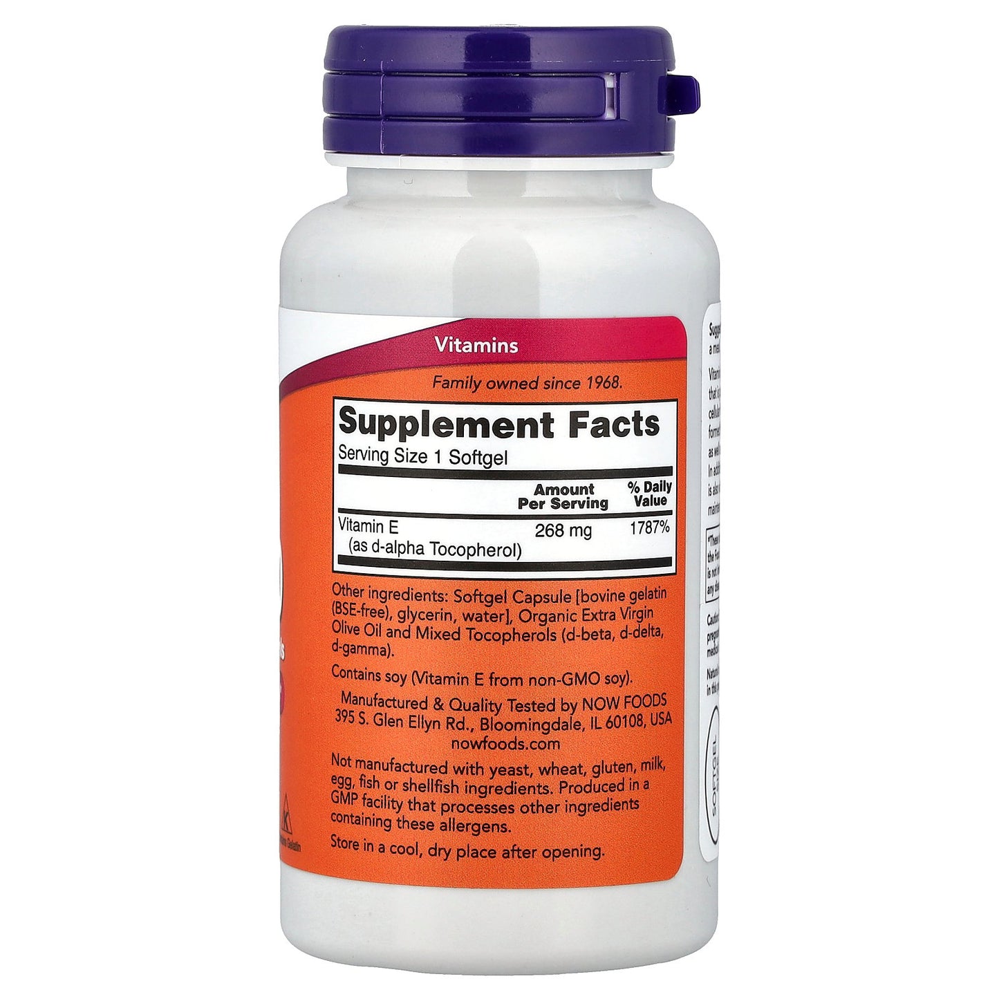 NOW Foods, E-400 with Mixed Tocopherols, 268 mg (400 IU), 100 Softgels
